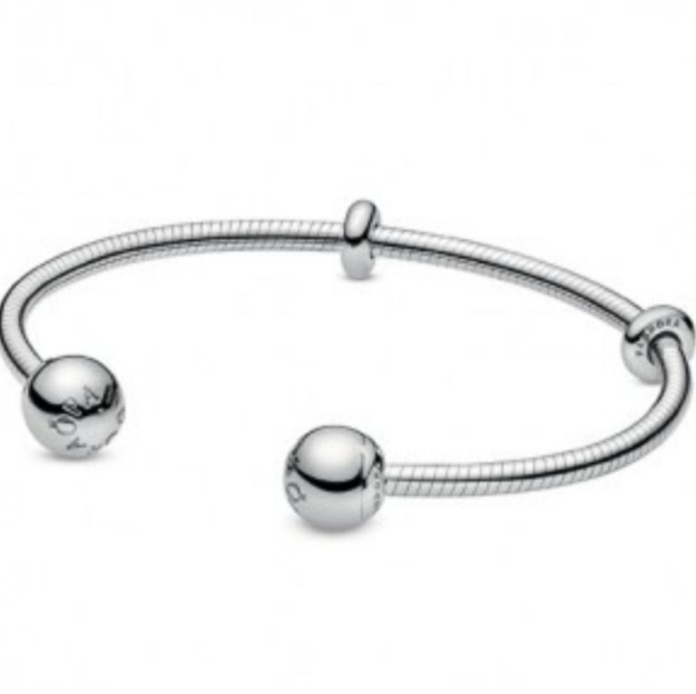 Pandora Snake Chain Style Open Bangle Bracelet